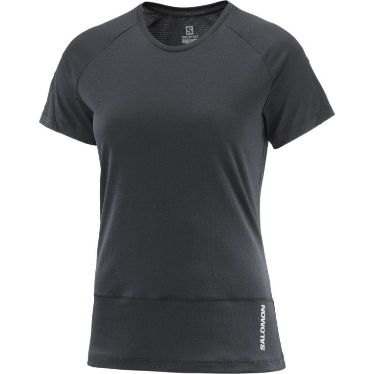 Camiseta Salomon Cross Run Curta Sleeve Feminino Pretas | PT R47210